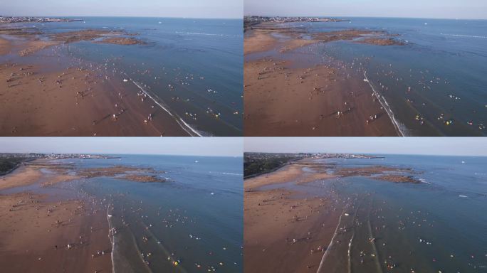 日照海滩浴场海岸线海浪