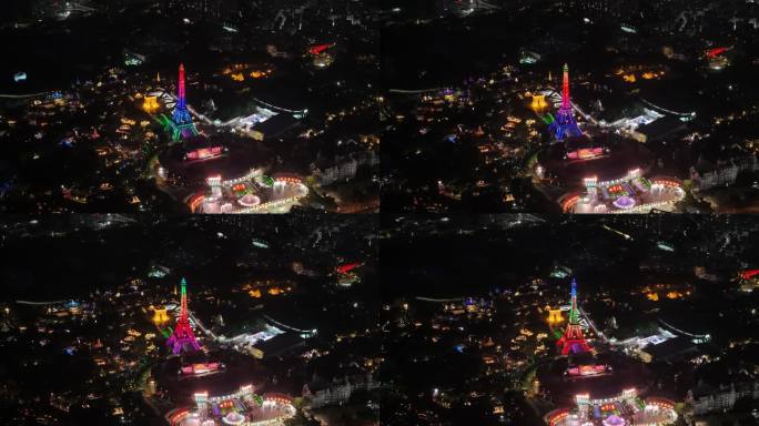 【正版】4K深圳南山世界之窗城市夜景航拍
