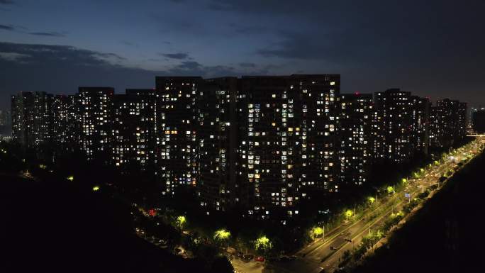 万家灯火，城市夜晚