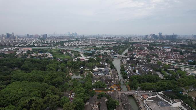 江苏苏州虎丘斜塔5A景区航拍