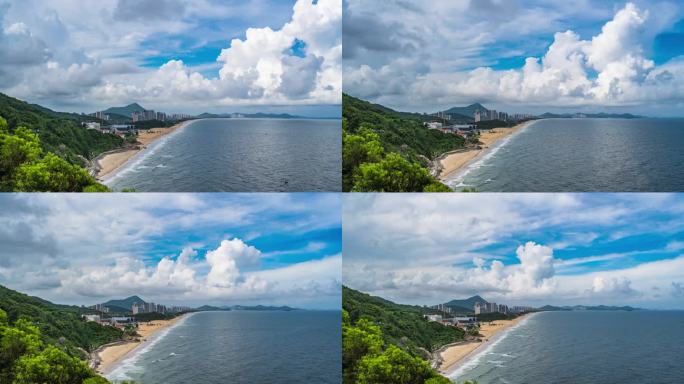 中国广东阳江市闸坡十里银滩白天风景