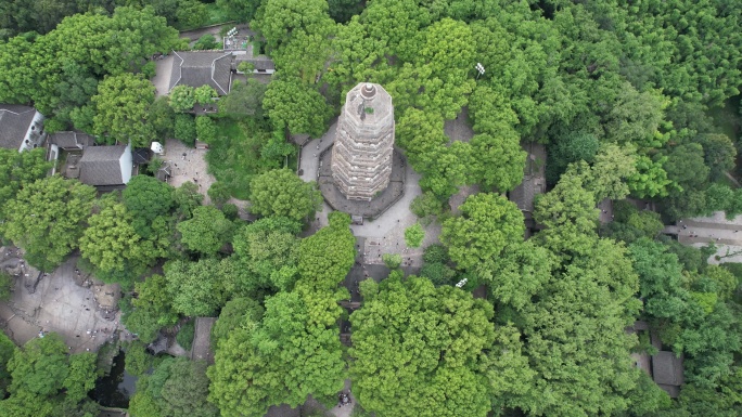 江苏苏州虎丘斜塔5A景区航拍