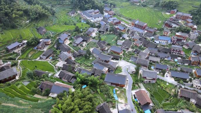 中国美丽乡村农村传统村落片头航拍新农村