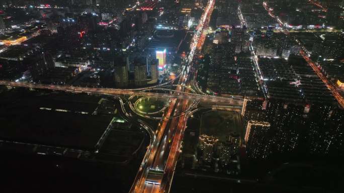 郑州夜景高空4K航拍