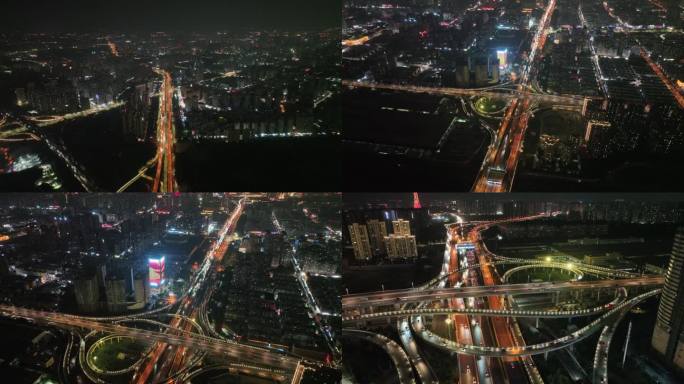 郑州夜景高空4K航拍