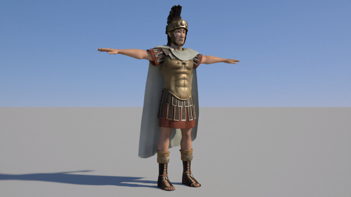 古罗马士兵三维模型
