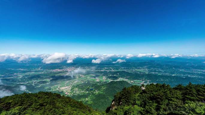 4K岳阳天岳幕阜山天空之境云海航拍延时