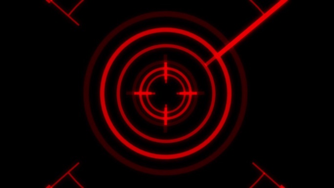 HUD雷达锁定目标循环红色动画循环
