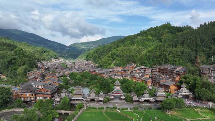 贵州肇兴侗寨的美丽风景