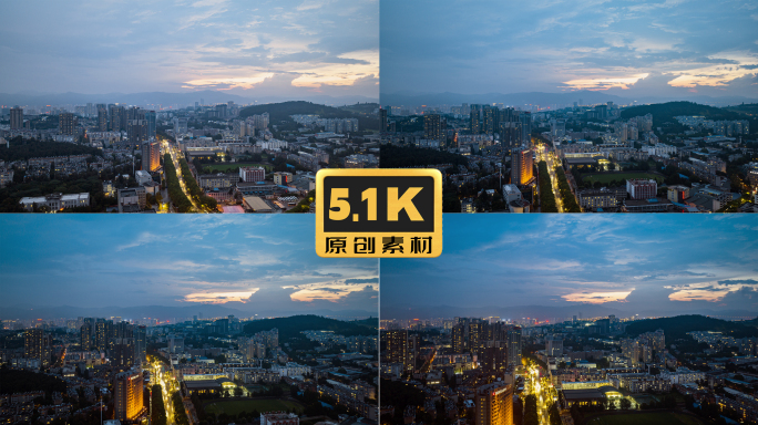 5K-昆明学府路延时，城市主干道夜景