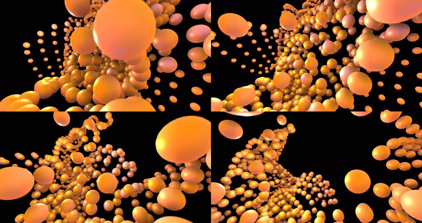 3d粒子04_球素材 三维动画 三维小球