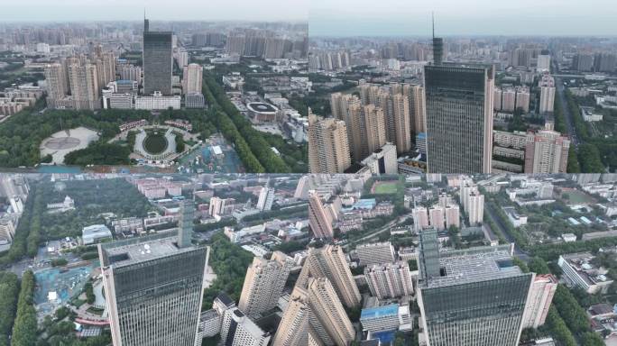 郑州市绿城广场及周边4K航拍