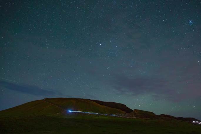 6K高清 乌兰哈达火山和流星雨星空延时