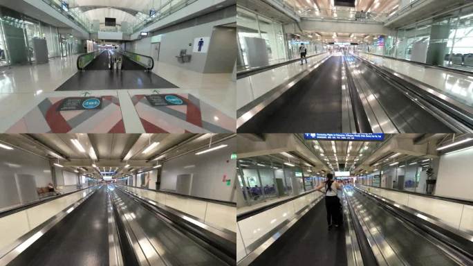在新加坡国际机场的登机大厅，旅客拥挤不堪