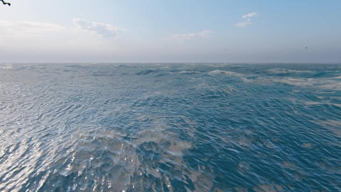 4K海平面波涛汹涌穿梭