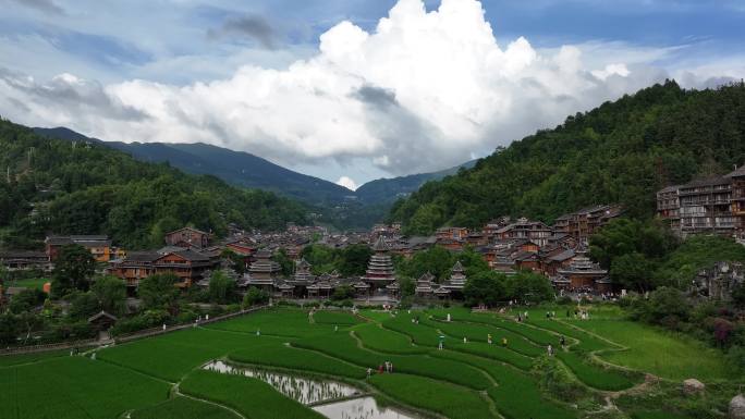 美丽的贵州肇兴侗寨风景