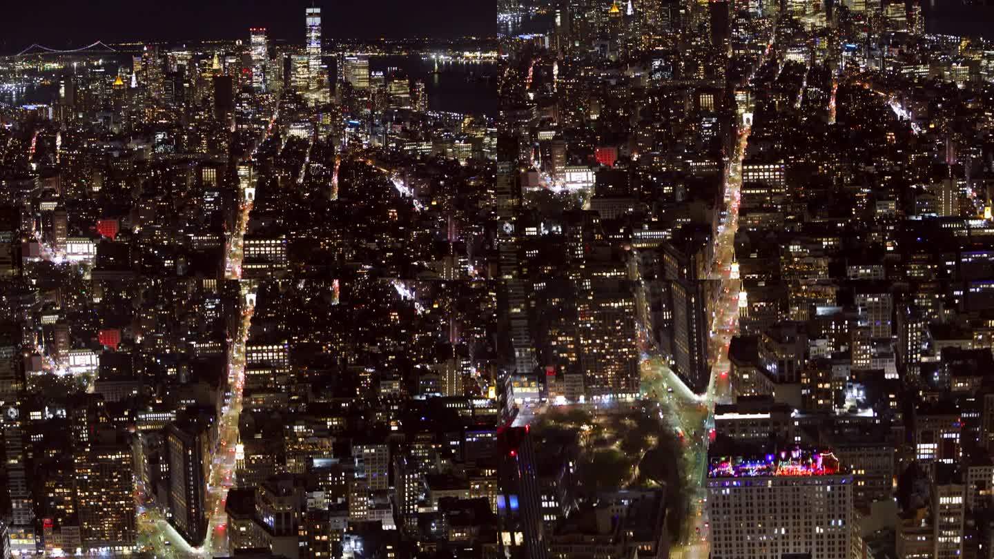 不夜城的一瞥:从帝国大厦俯瞰夜晚令人敬畏的曼哈顿