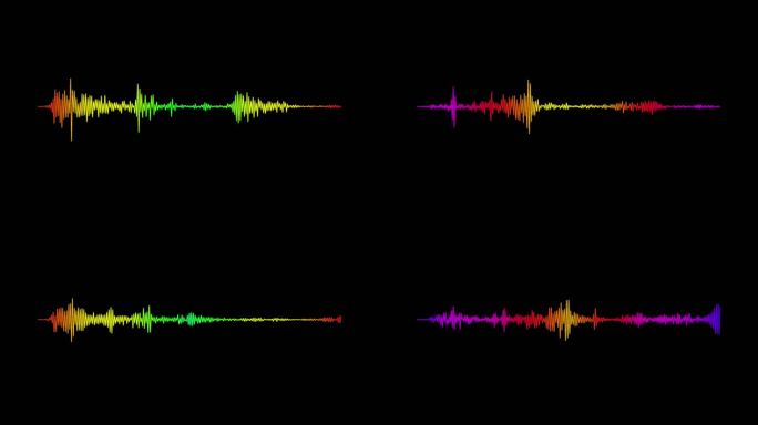 带通道 彩色 音乐波形 韵律节奏 跳动