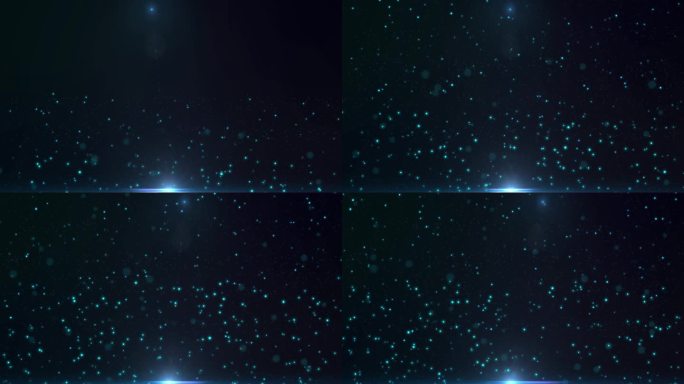 8k唯美光效特效蓝色粒子上升从出现到满屏