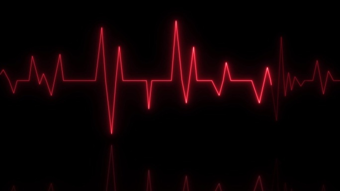 心率监视器心电图EKG ECG。心跳线模板。心电图监视器。