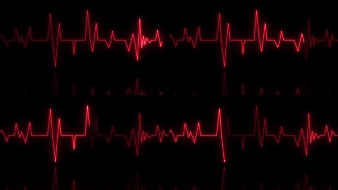 心率监视器心电图EKG ECG。心跳线模板。心电图监视器。