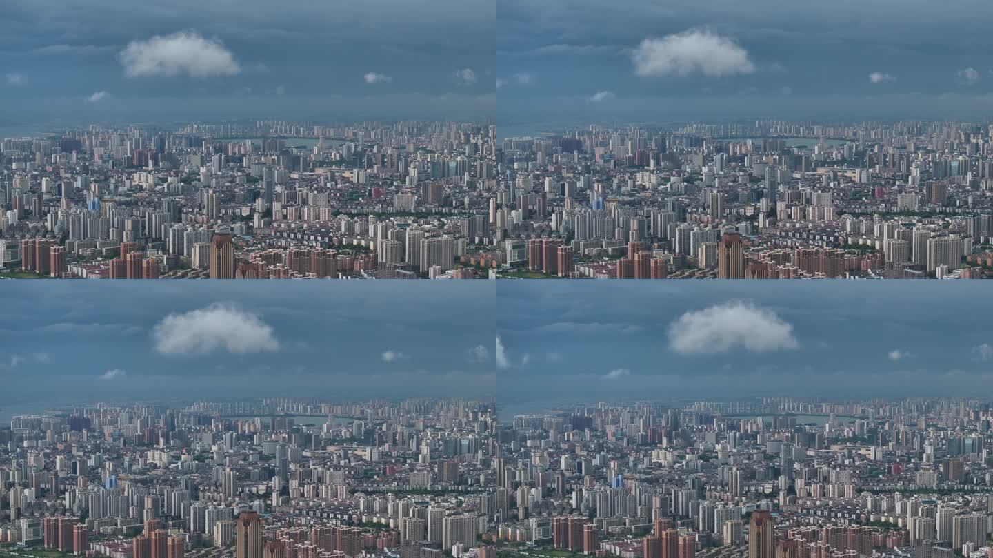 南昌城市高空俯瞰航拍全景