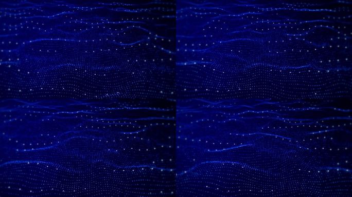 高速网络技术金属光泽线粒子线网格背景。