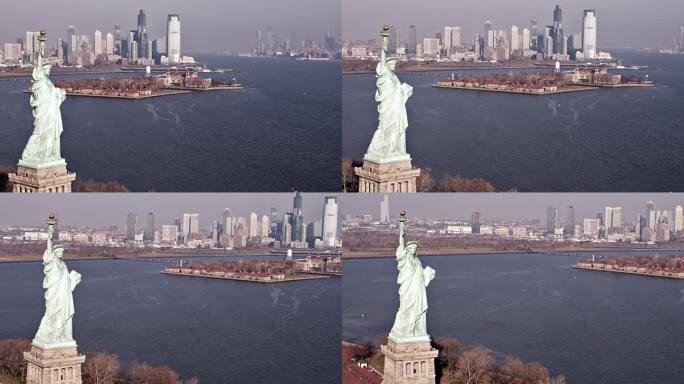 自由女神像。纽约美国纽约自由女神像雕塑像