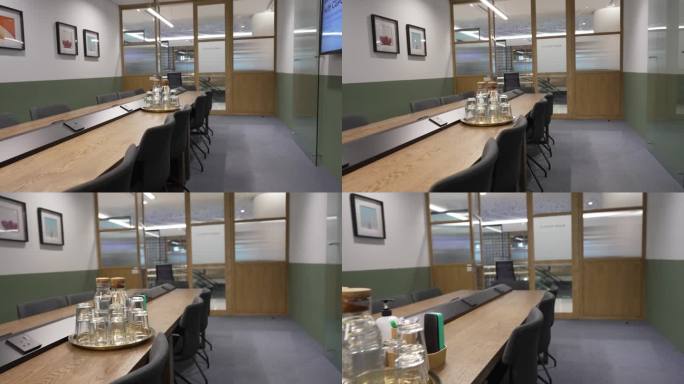 会议室的角度与会议桌和椅子