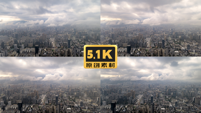 5K-云南昆明城市平流云拍摄，风云突变