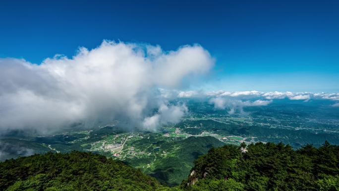 4K岳阳天岳幕阜山天空之境云海航拍延时