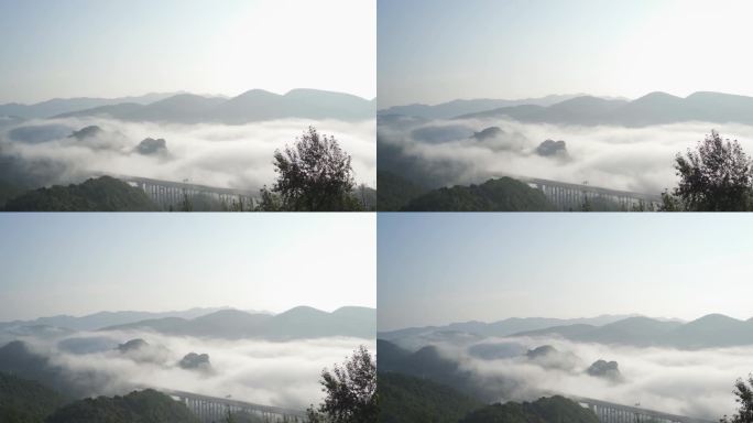 大雾 大山绿山 原生态 自然风光