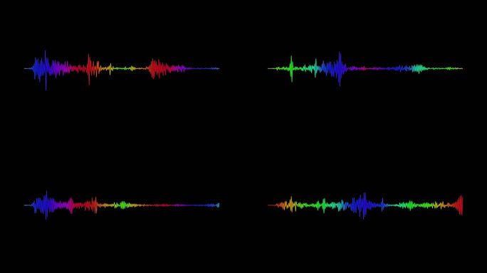 带通道 彩色 音乐波形 韵律节奏 跳动