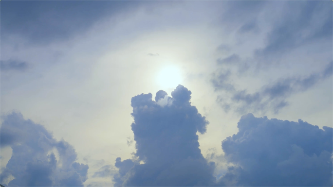 黑云压城暴雨来临前夕太阳云彩延时天气变化