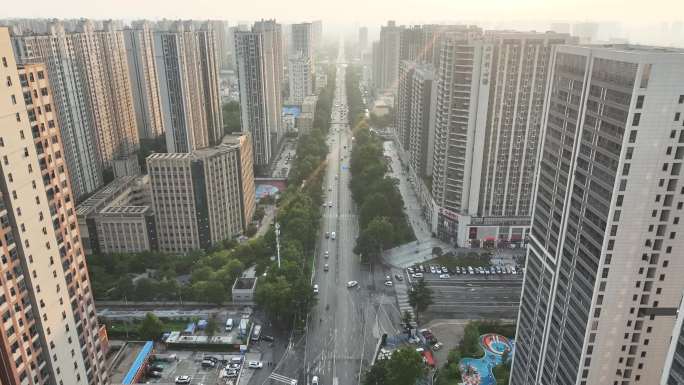 郑州中原中路万达商圈4K航拍