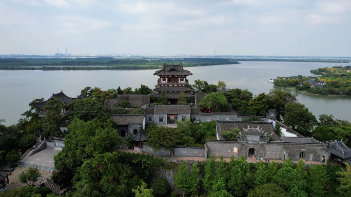 航拍镇江北固山镇江三山镇江甘露寺