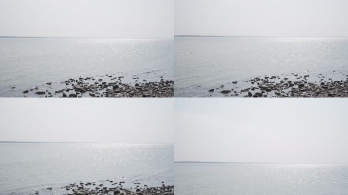 4k湖边拍摄沙滩岸边空镜头如影4d拍摄