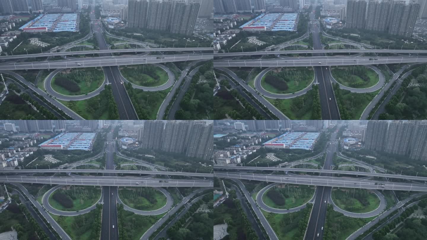 郑州花园路北三环立交桥4K航拍