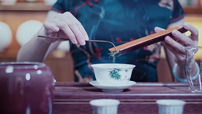 4K茶艺 品茶 倒茶 茶文化