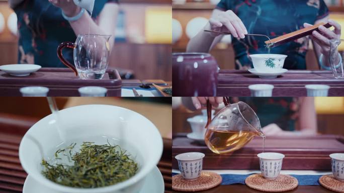 4K茶艺 品茶 倒茶 茶文化