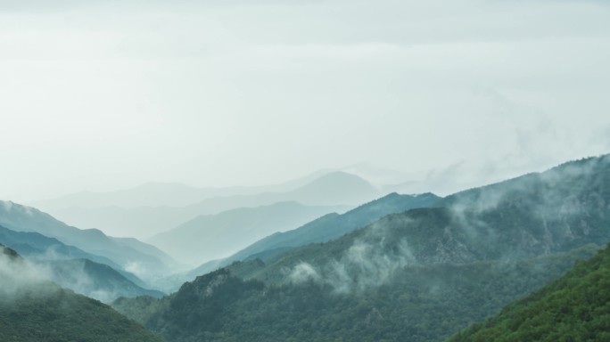 草原山峦山顶流云云雾延时摄影-8