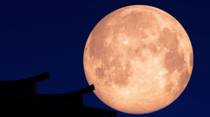 一轮明月月亮月光月色满月圆月宽屏超宽屏
