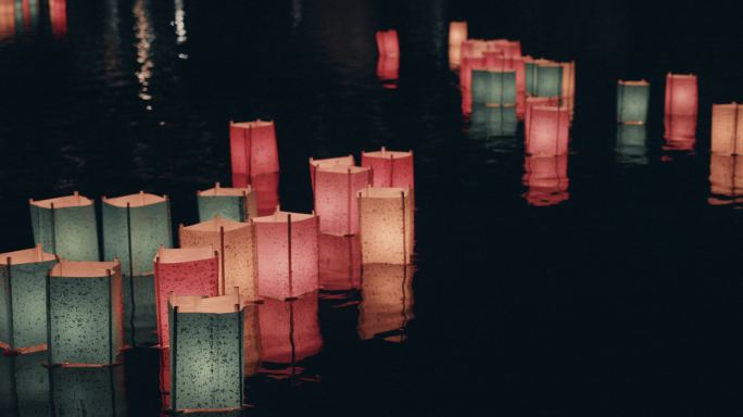 【4K】日本广岛8月6日水灯纪念日4