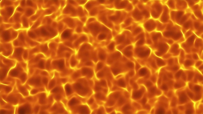 橙色火焰流动的阳光照射在波浪表面。波浪水面背景。缓慢浮动的液体背景。波浪池空间创意运动设计。