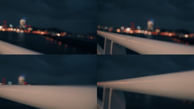 【4K】海上城市变焦空镜
