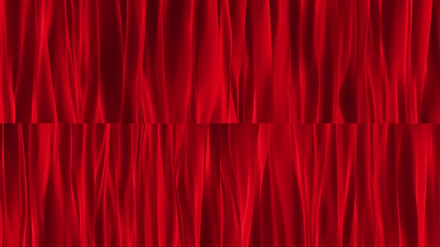 4K一块红色窗帘布飘舞无缝循环