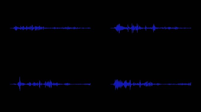 带通道 蓝色 音乐波形 韵律节奏 跳动