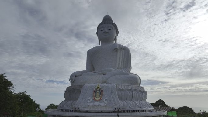 HDR泰国普吉岛新大佛寺庙航拍景观