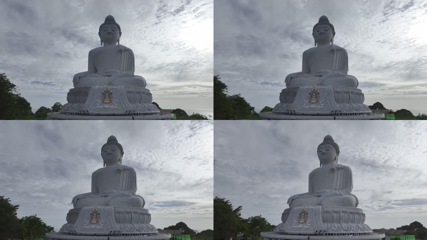 HDR泰国普吉岛新大佛寺庙航拍景观