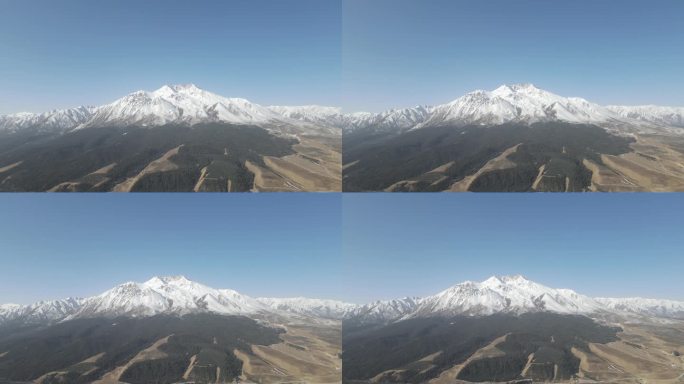 大西北 雪山 十万大山 航拍 高原